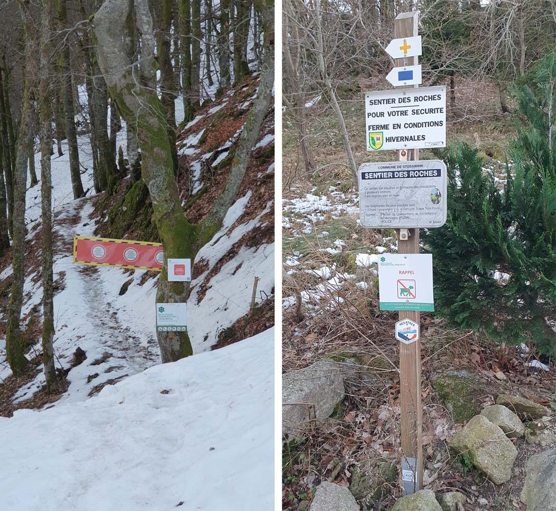 Sentiers fermés en hiver