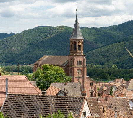Vue sur wihr au val depuis le vignoble