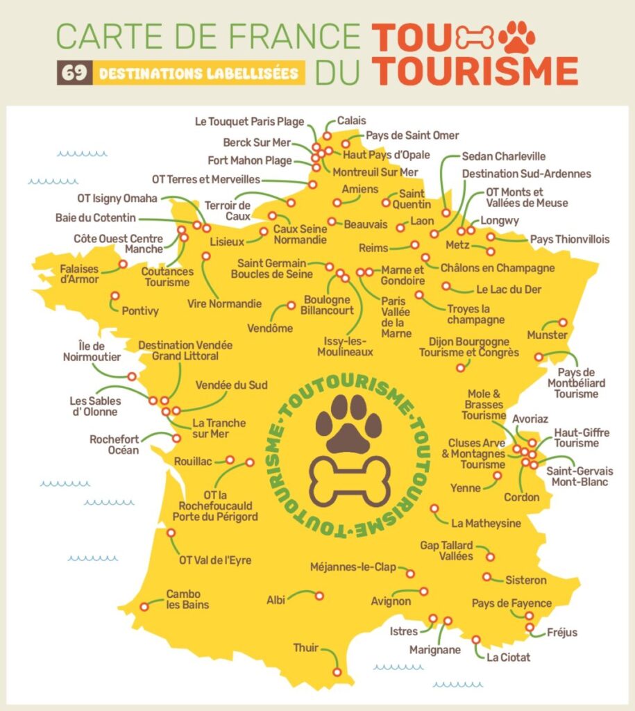Carte de France du toutourisme