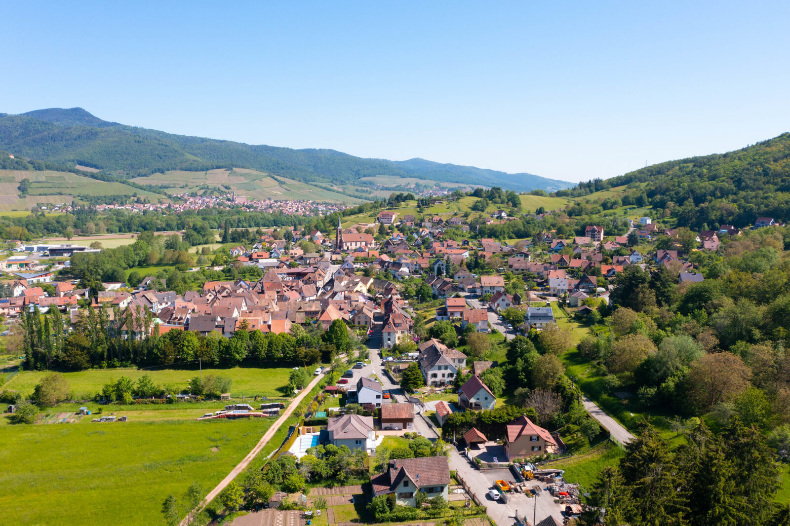 Vue drone de Soultzbach-les-Bains